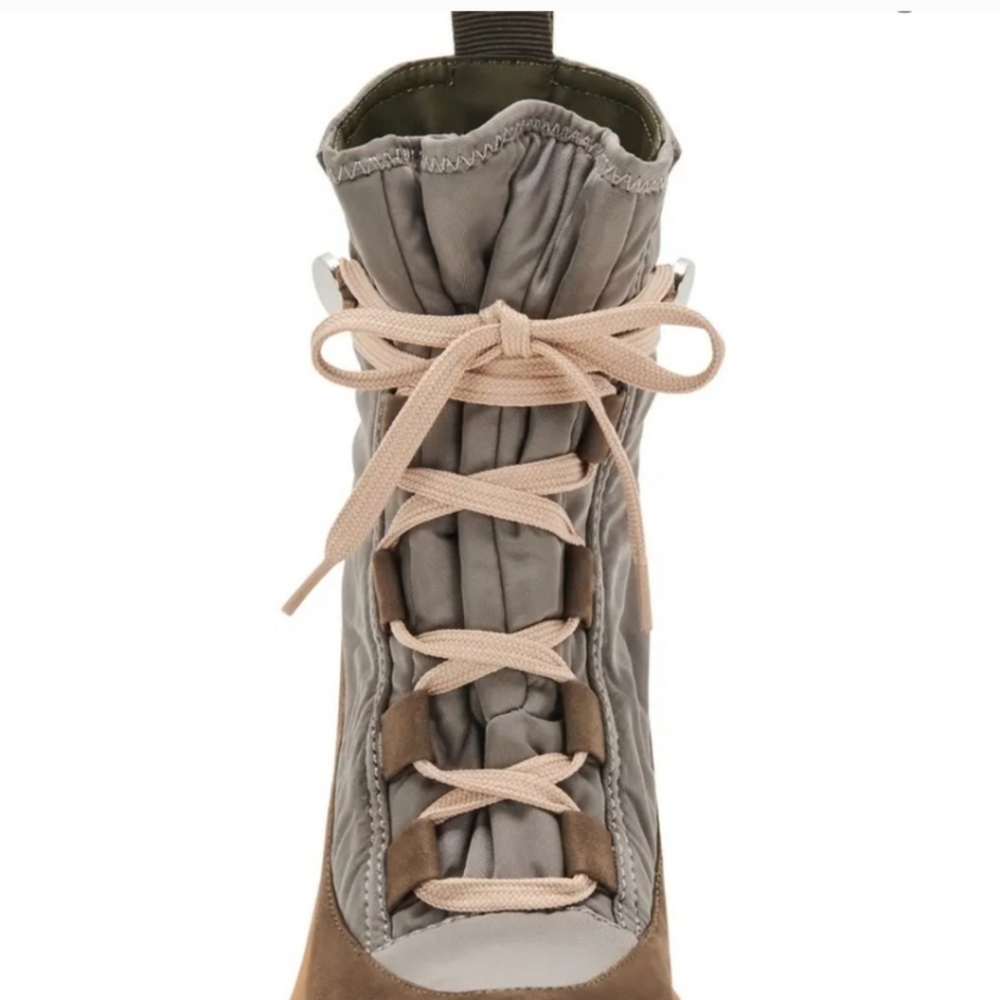 Dolce Vita Celida Ankle Heeled Combat Hiking Moto Boot Lug Sole Leather #724 - Picture 4 of 17